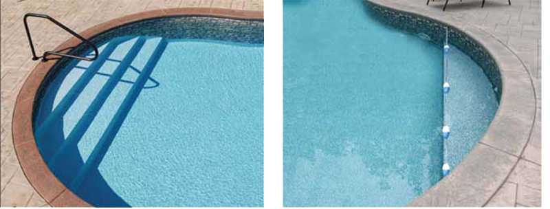 Built In, Liner Covered Inground Pool Stair Options